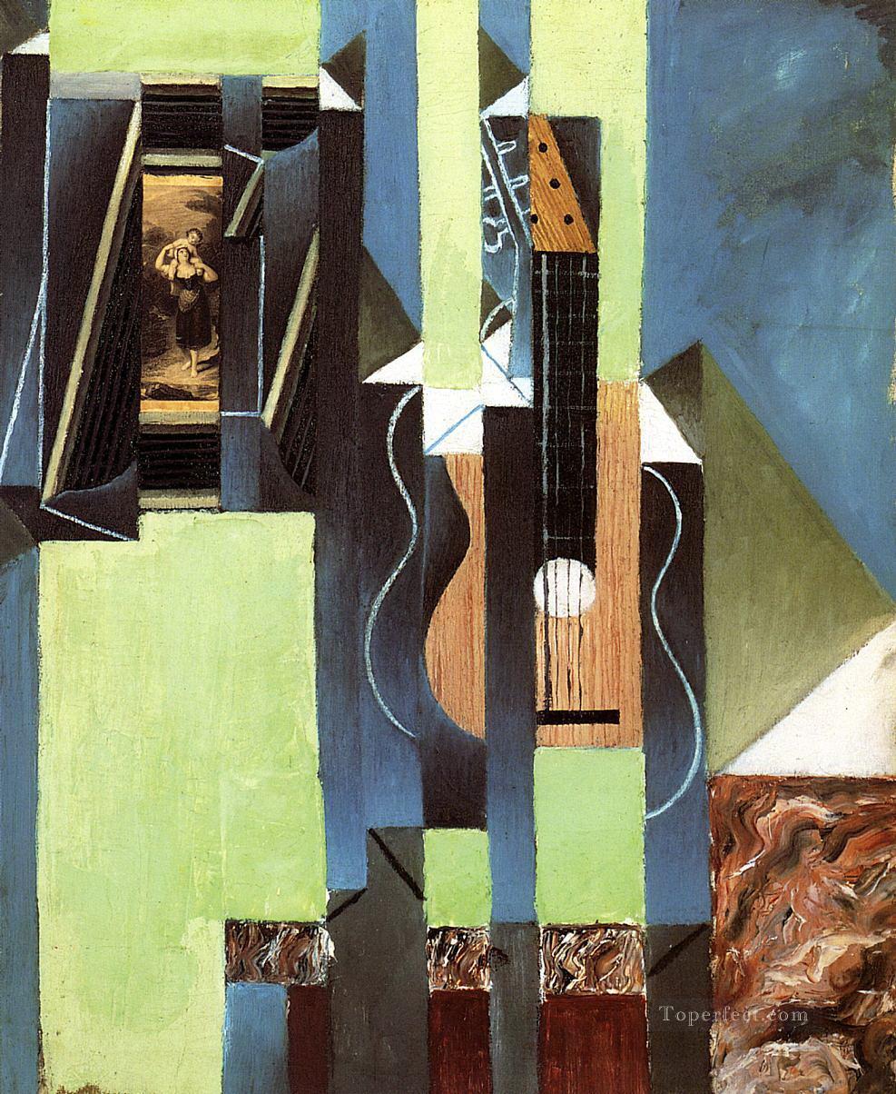 the guitar 1913 Juan Gris Oil Paintings